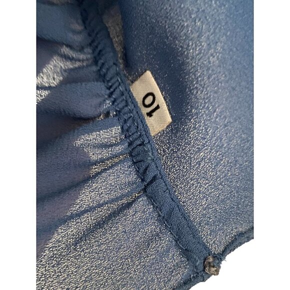 Blue tie front drapped shawl cover up  size 10 - Picture 5 of 5